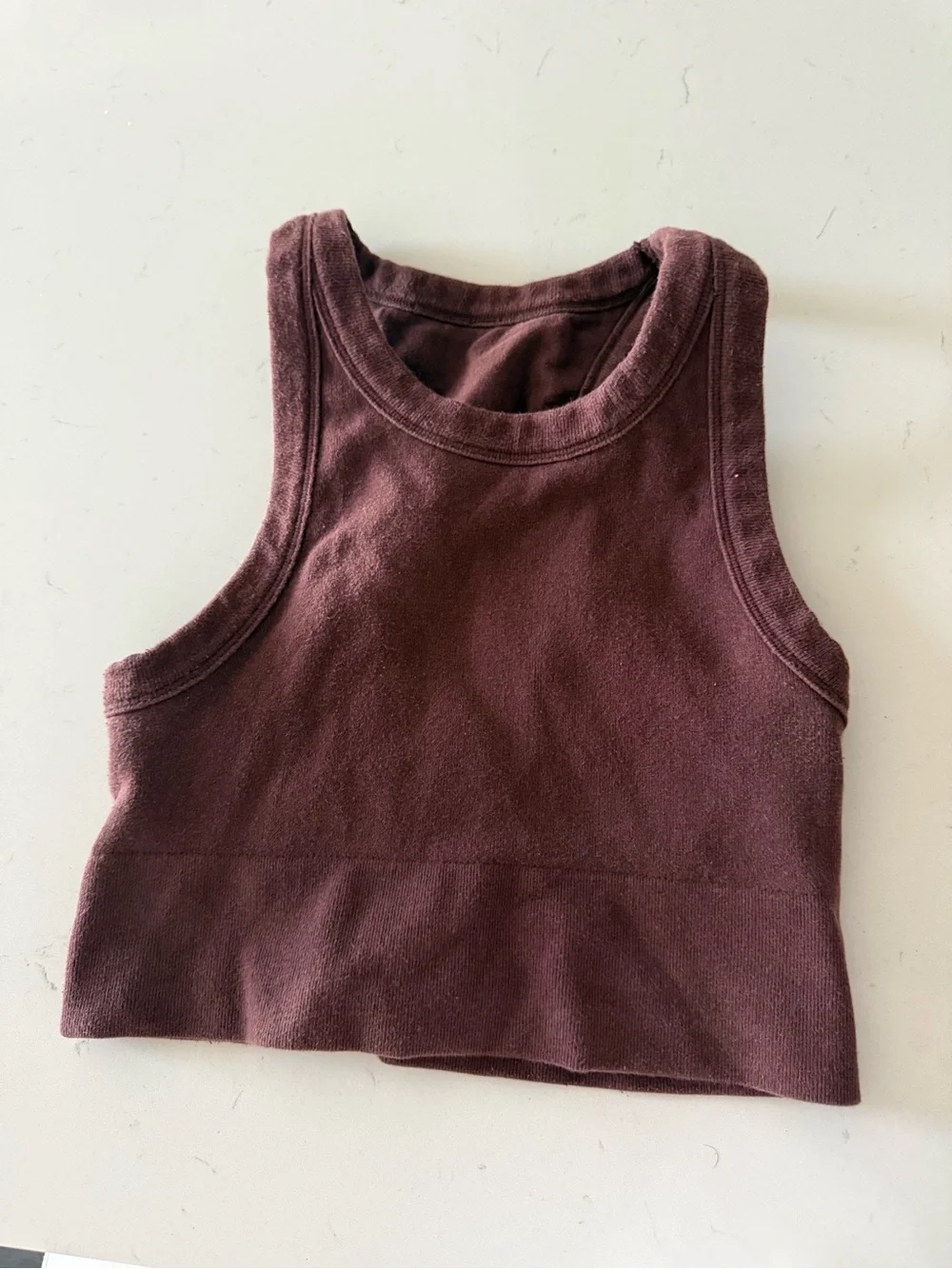 ALO Yoga Women's Ribbed Tank Top in Burgundy